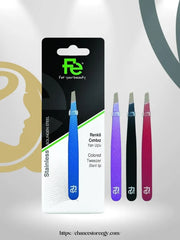 Fe color tweezers slant tip