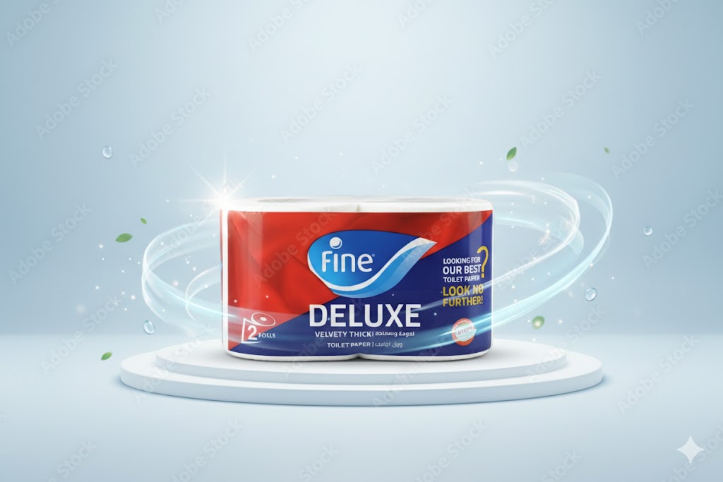 Fine Deluxe velvety Think toilet Paper 2Rolls