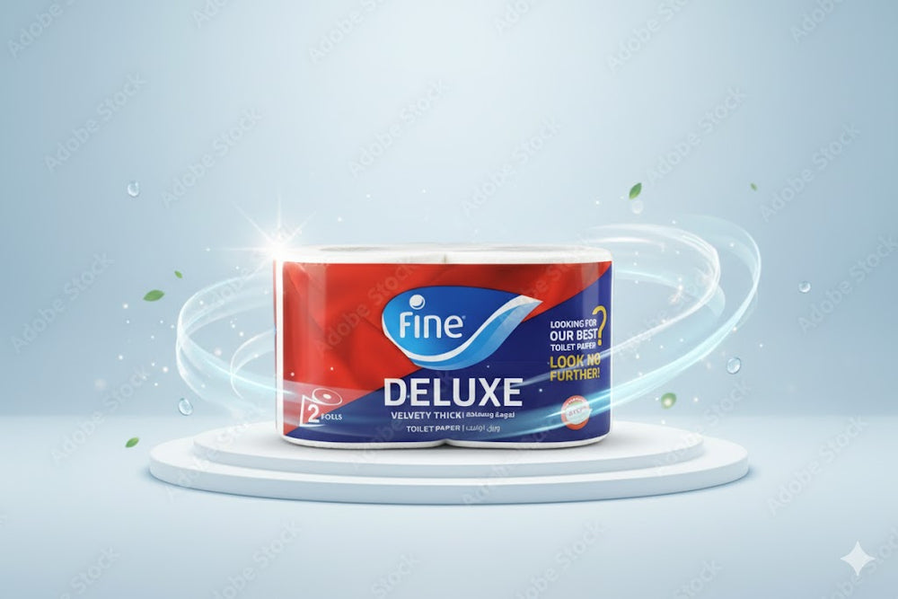 Fine Deluxe velvety Think toilet Paper 2Rolls