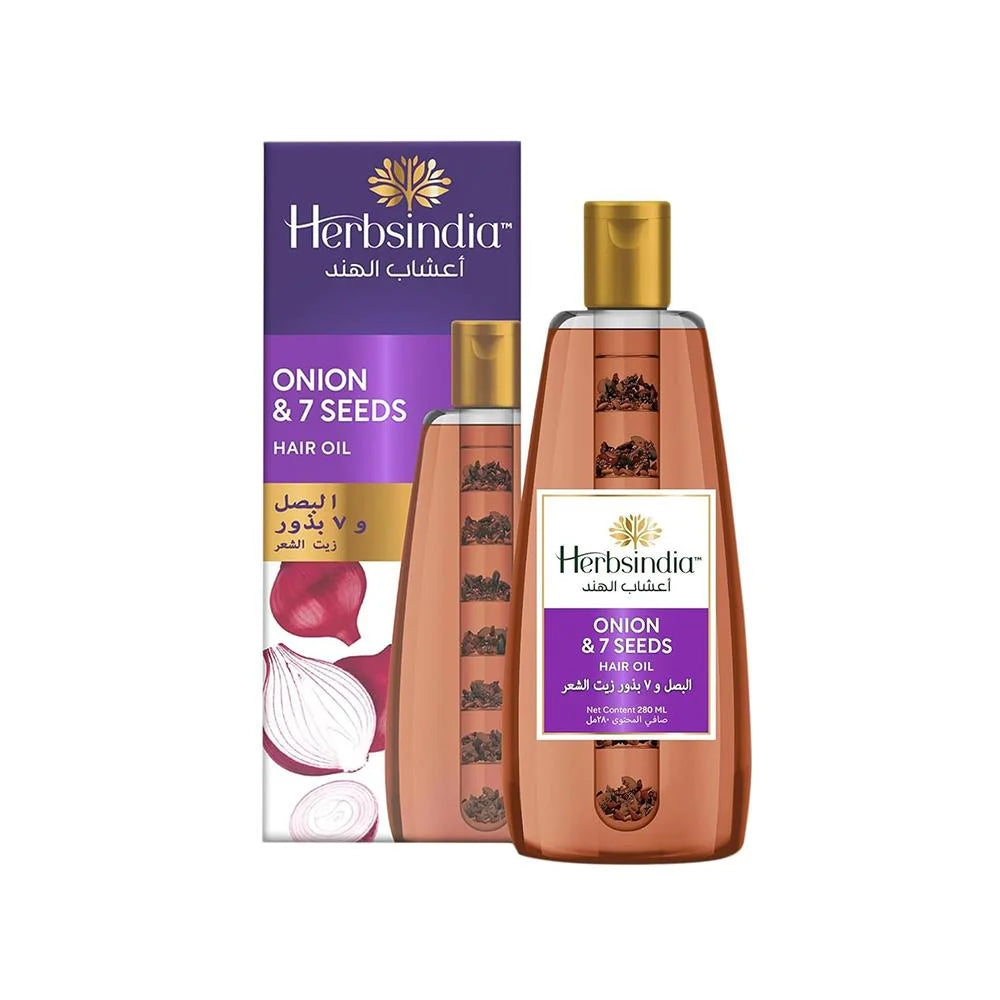 HerbsIndia Hair Oil with onion and 7 Seeds 180ml