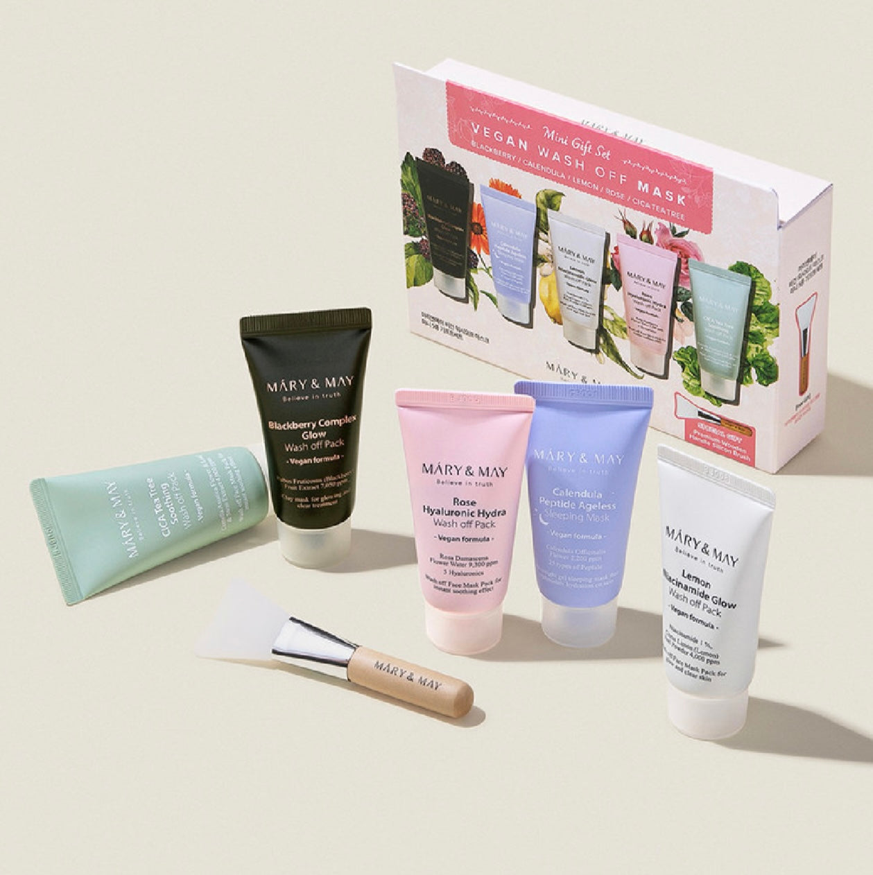 Mary And May Vegan Wash Off Mask Mini Gift Set 5 pcs