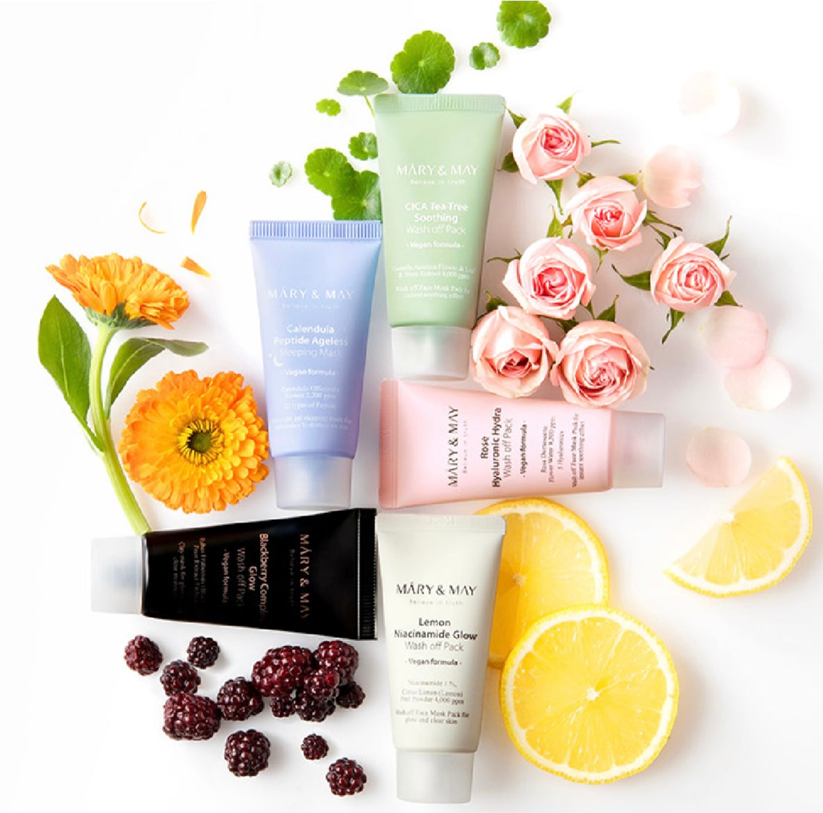 Mary And May Vegan Wash Off Mask Mini Gift Set 5 pcs