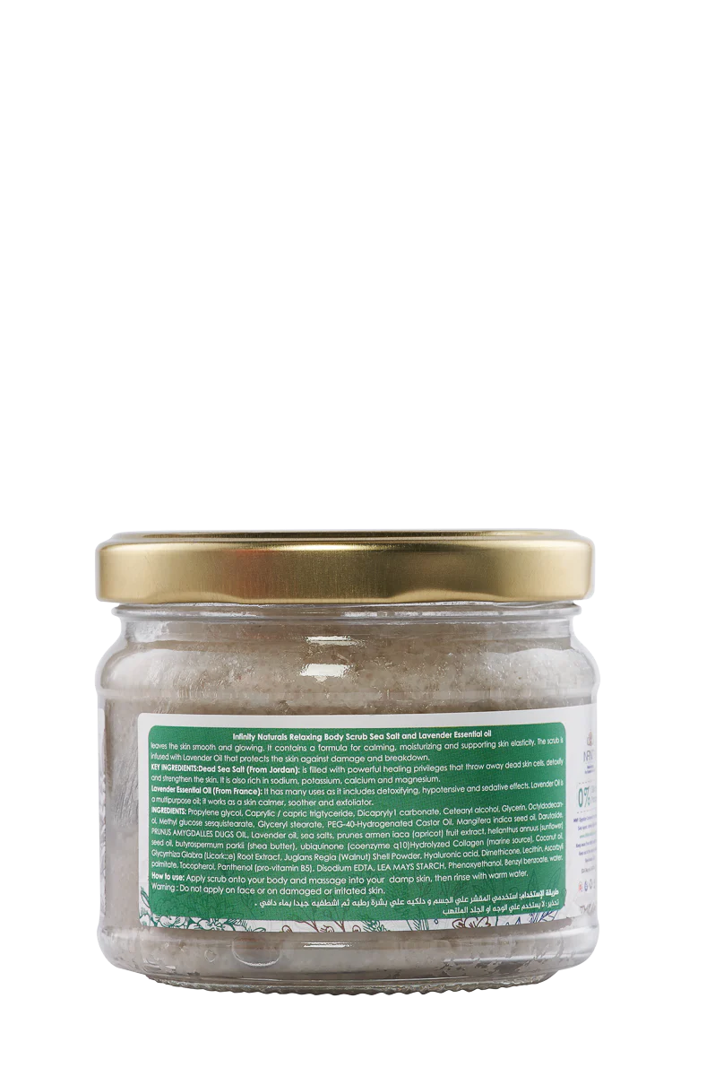 Infinity Relaxing Body Scrub Sea Salt and Lavender Essential Oil 325gm