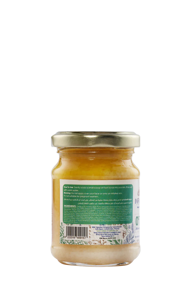 Infinity Foot Scrub Sea Salt Lavender and Peppermint Essential Oils