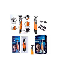 Kemei KM-1910 Eyebrow and facial trimmer wet and dry For Men