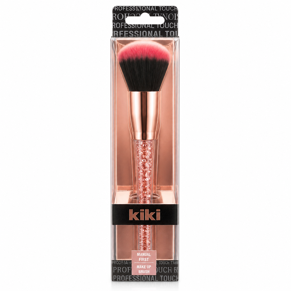 Kiki Large Fluffy Powder Makeup Brush with Crystal Glitter Handle
