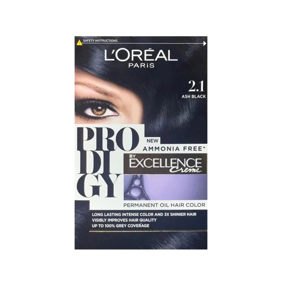 LOreal Prodigy Permanent Oil Hair Color 2.10 Ash Black