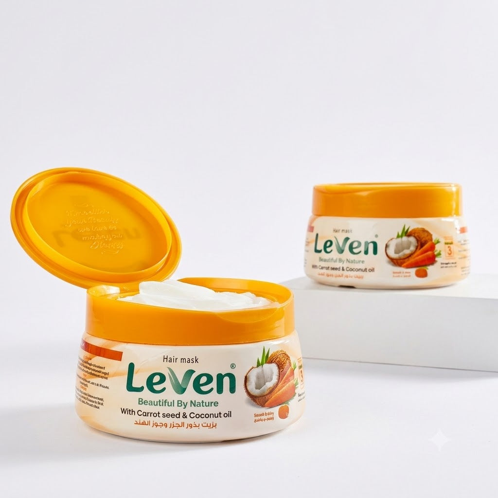 Leven Hair Mask with Carrot Seed and Coconut Oil 500 ml