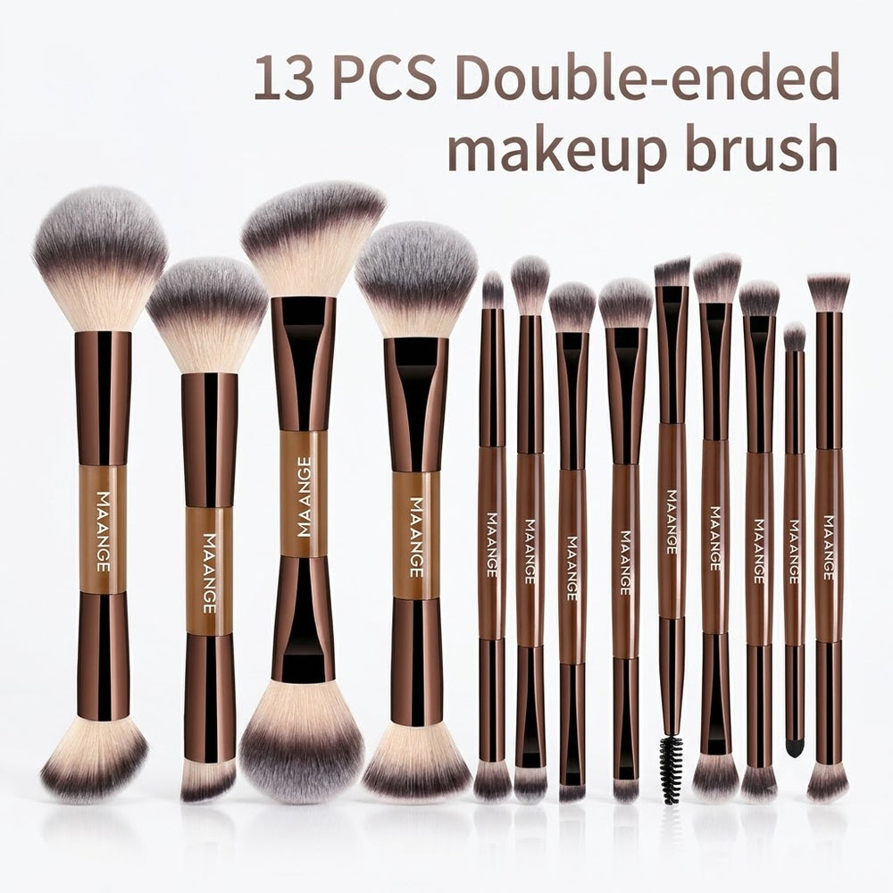 Maange 13 Pcs Double Ended Makeup Brush