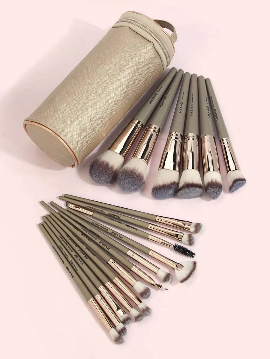 Maange 18-piece brush set with luxury bag