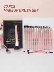 Maange 20-Piece Professional Makeup Brush Set  Pink