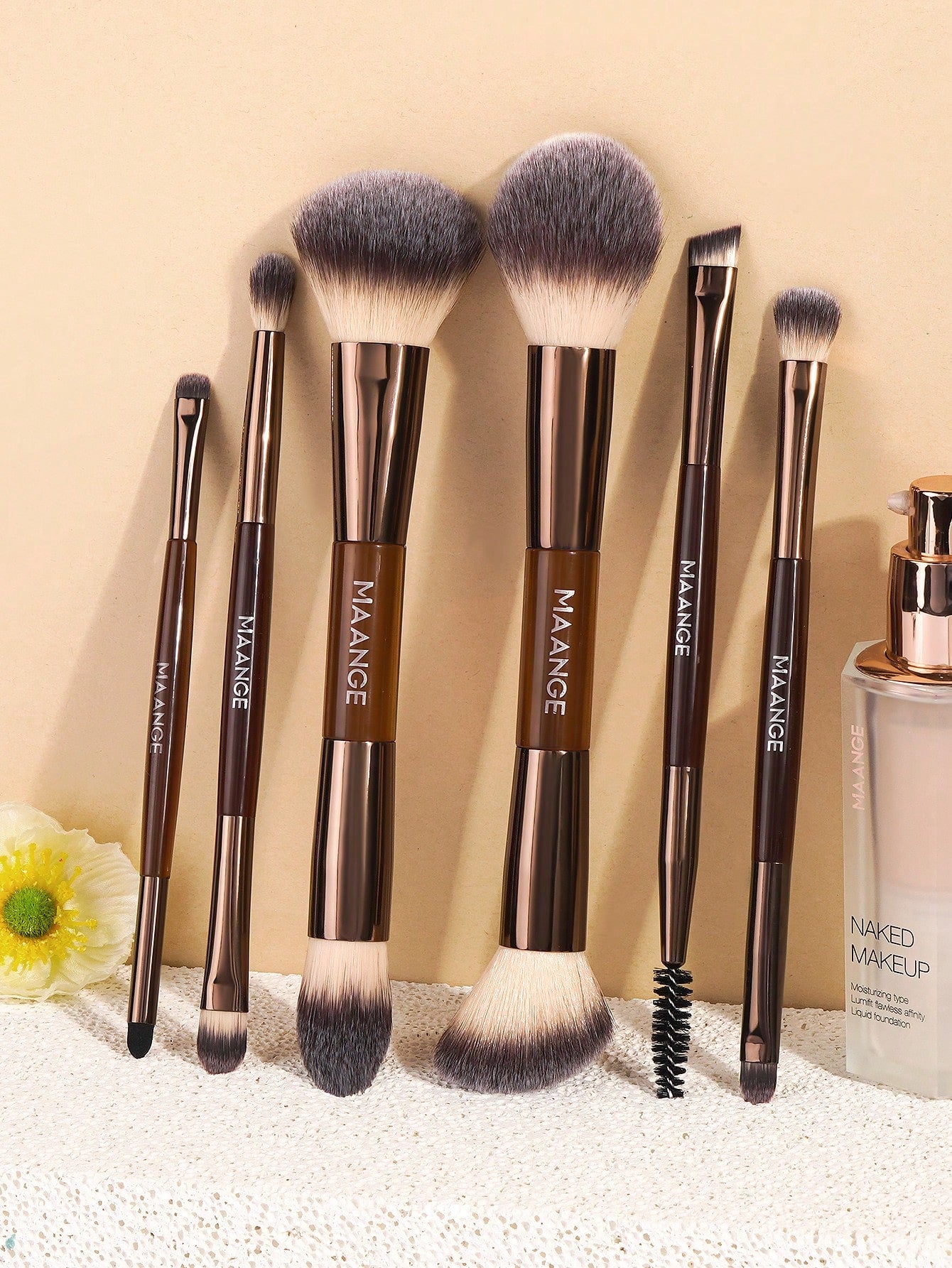 Maange 6 Counts Double Ended Makeup Brush