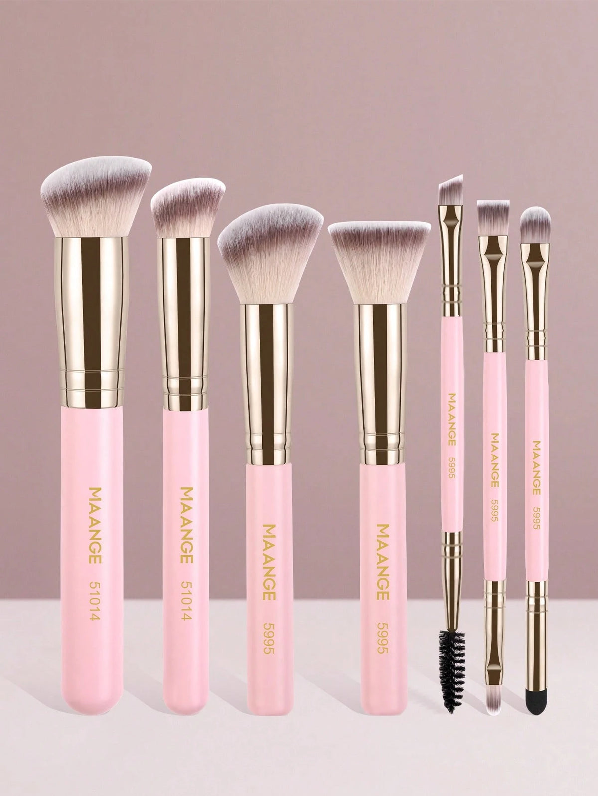 Maange 7Pcs Makeup Brush Pink