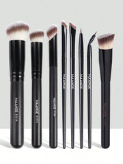 Maange 8Pcs Makeup Brush Black