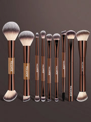 Maange 9Pcs Makeup Brush Brown