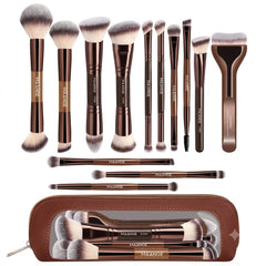 Maange Makeup Brush Brown 13Pcs With Bag