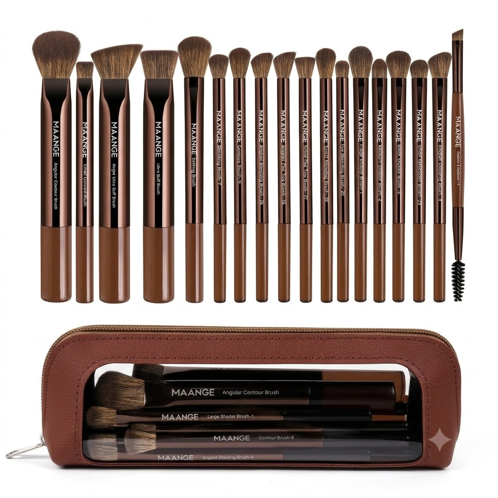 Maange Makeup Brush Set 18 Pcs With Bag