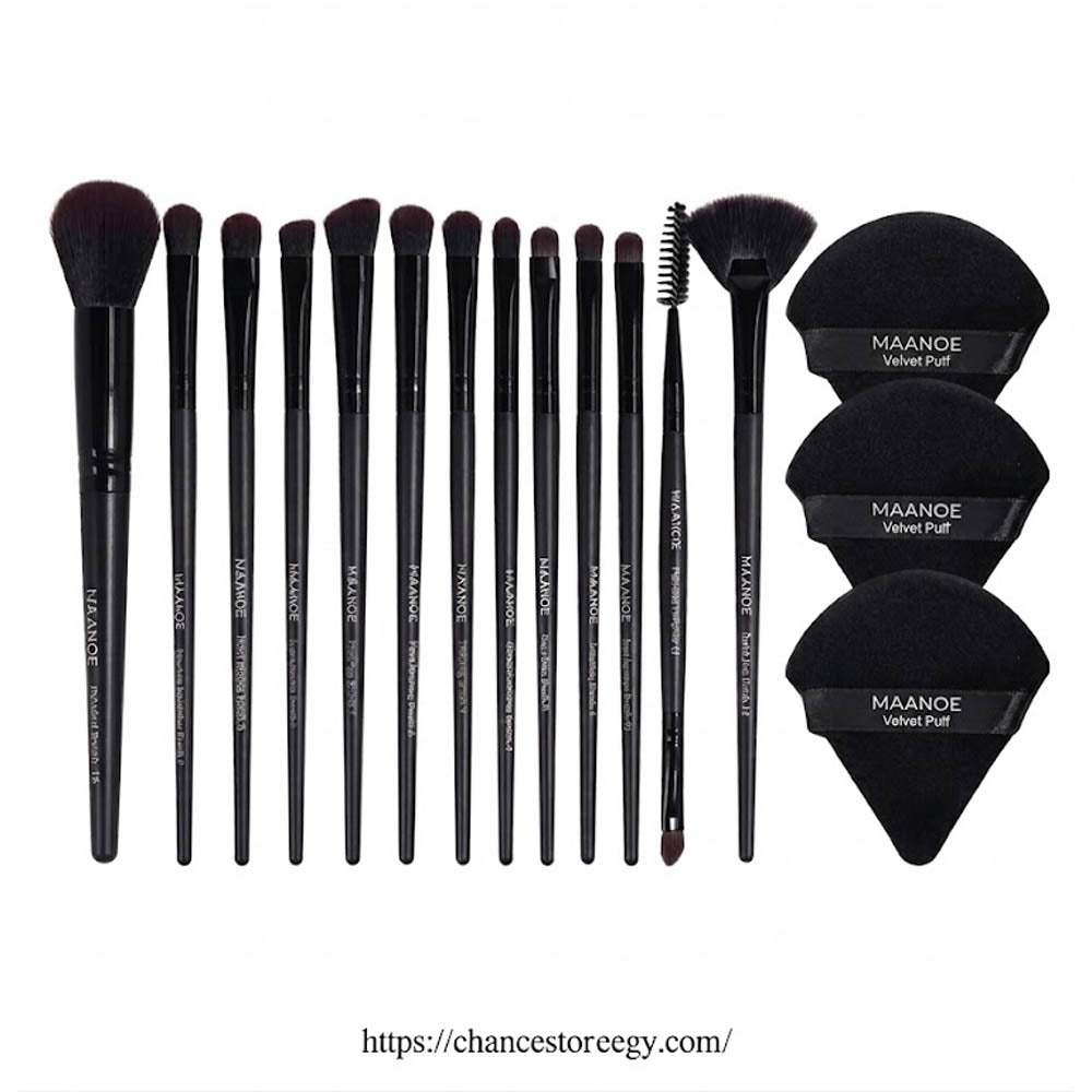 Maange Makeup brush set 13 pieces and 3 sponge pieces