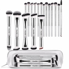 Maange Pro Makeup Brush Silver 18Pcs