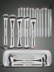 Maange Pro Makeup Brush Silver 18Pcs