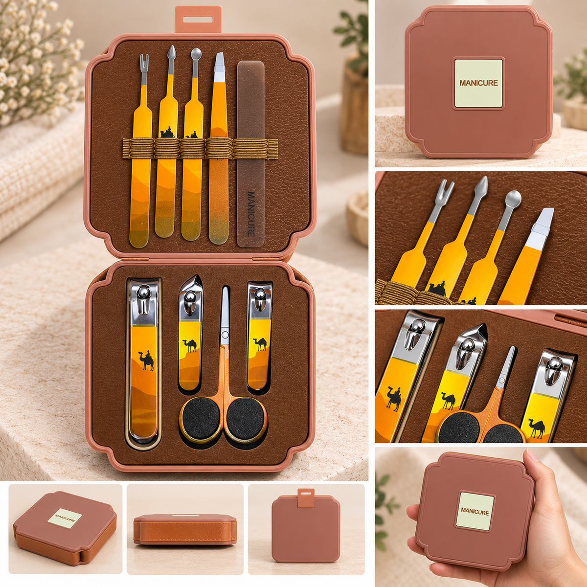 Mini Manicure Set Nail Clipper Sets 9Pcs 