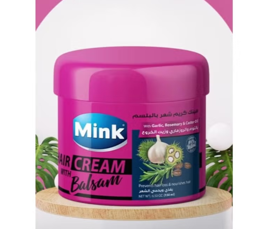 Mink Hair Cream Balsam With Garlic Rosemary Castor Oil 200Ml