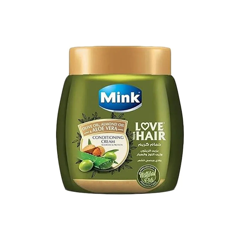 Mink Olive Oil Almond Oil Aloe Vera Hair Conditioning Cream 400g