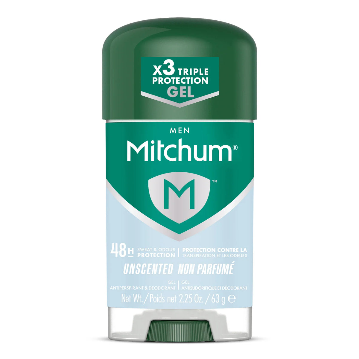 Mitchum Men Anti-Perspirant and Deodorant Gel Unscented 63g