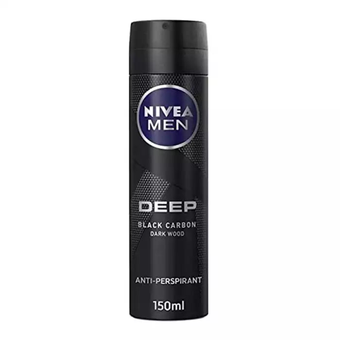 NIVEA Deep Black Carbon Dark Wood Spray for Men (150ml)