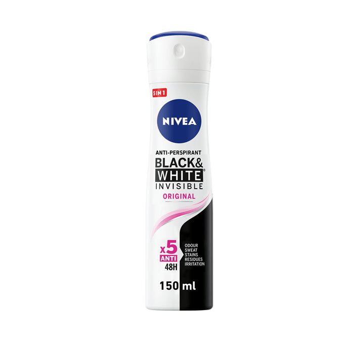 Nivea Invisible Black &amp; White Deodorant Spray for Women 150ml