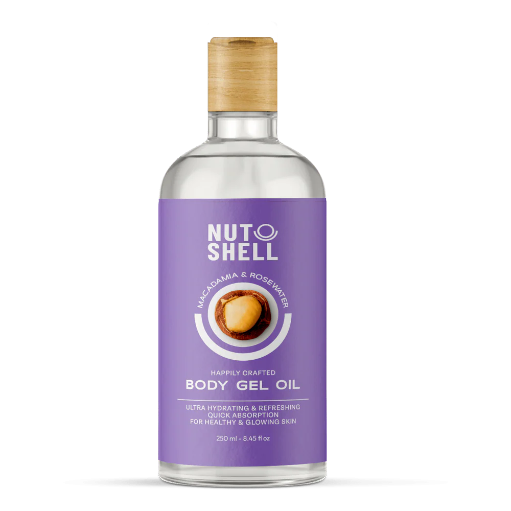 Nutshell Body Gel Oil Macadamia and Rosewater 250ml
