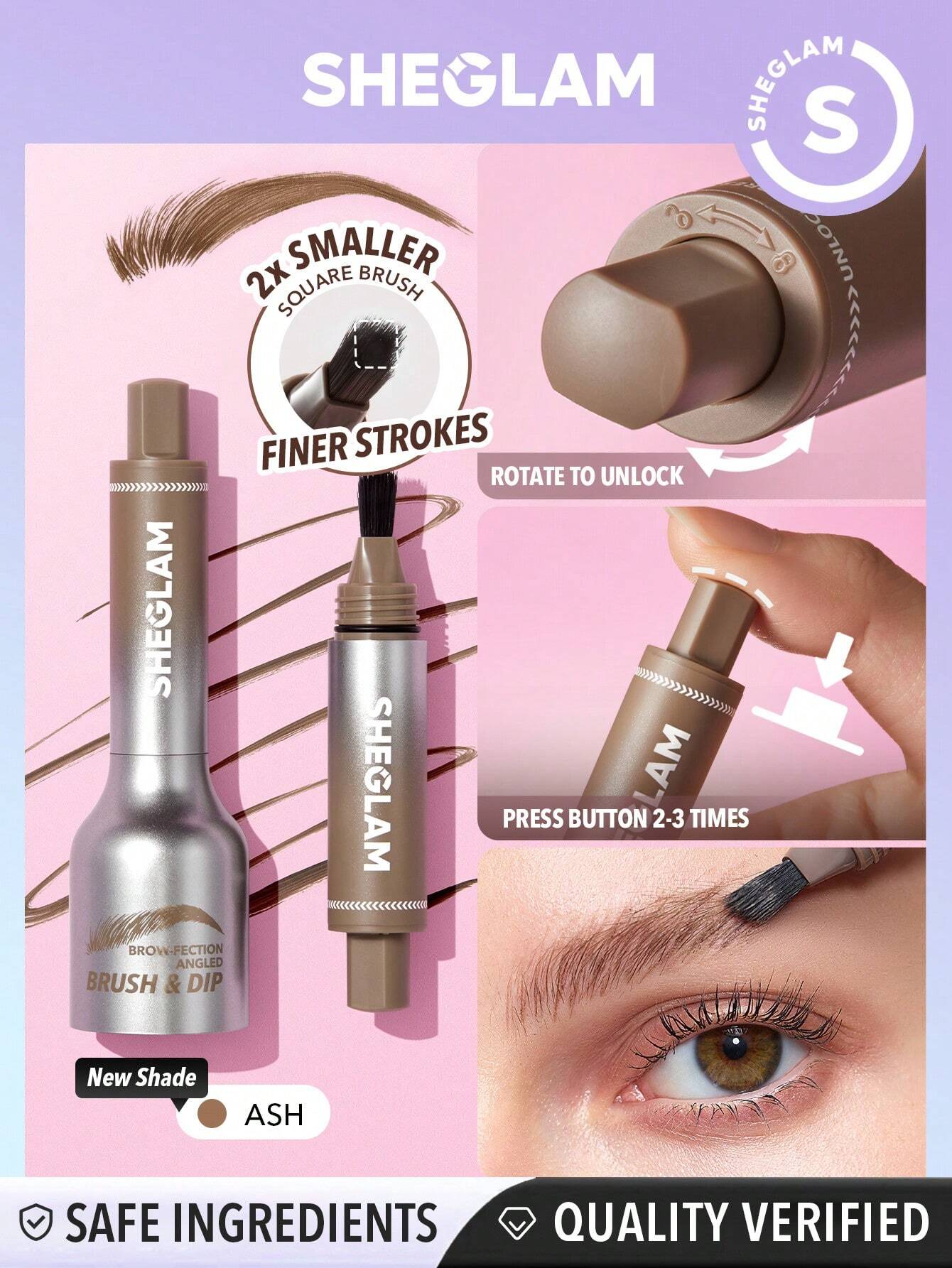 SHEGLAM Brow-Fection Angled Brush & Dip