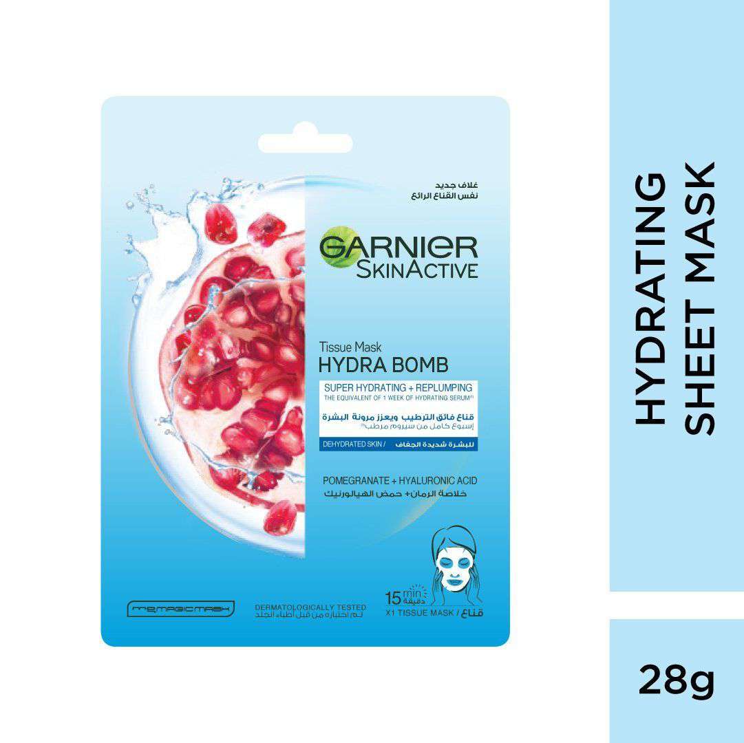 Garnier Moisturizing Hydra Bomb Tissue Mask With Pomegranate