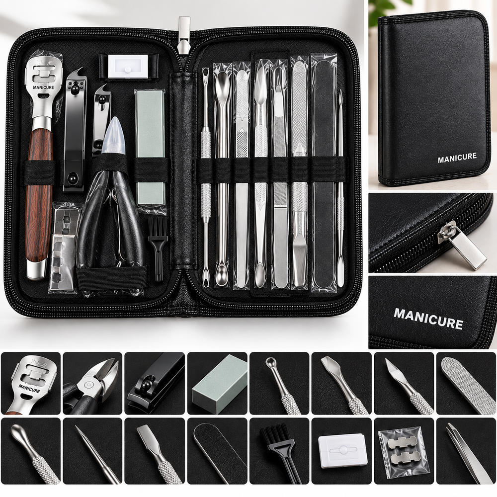 Professional Manicure & Pedicure Tool Set 16 Pcs 