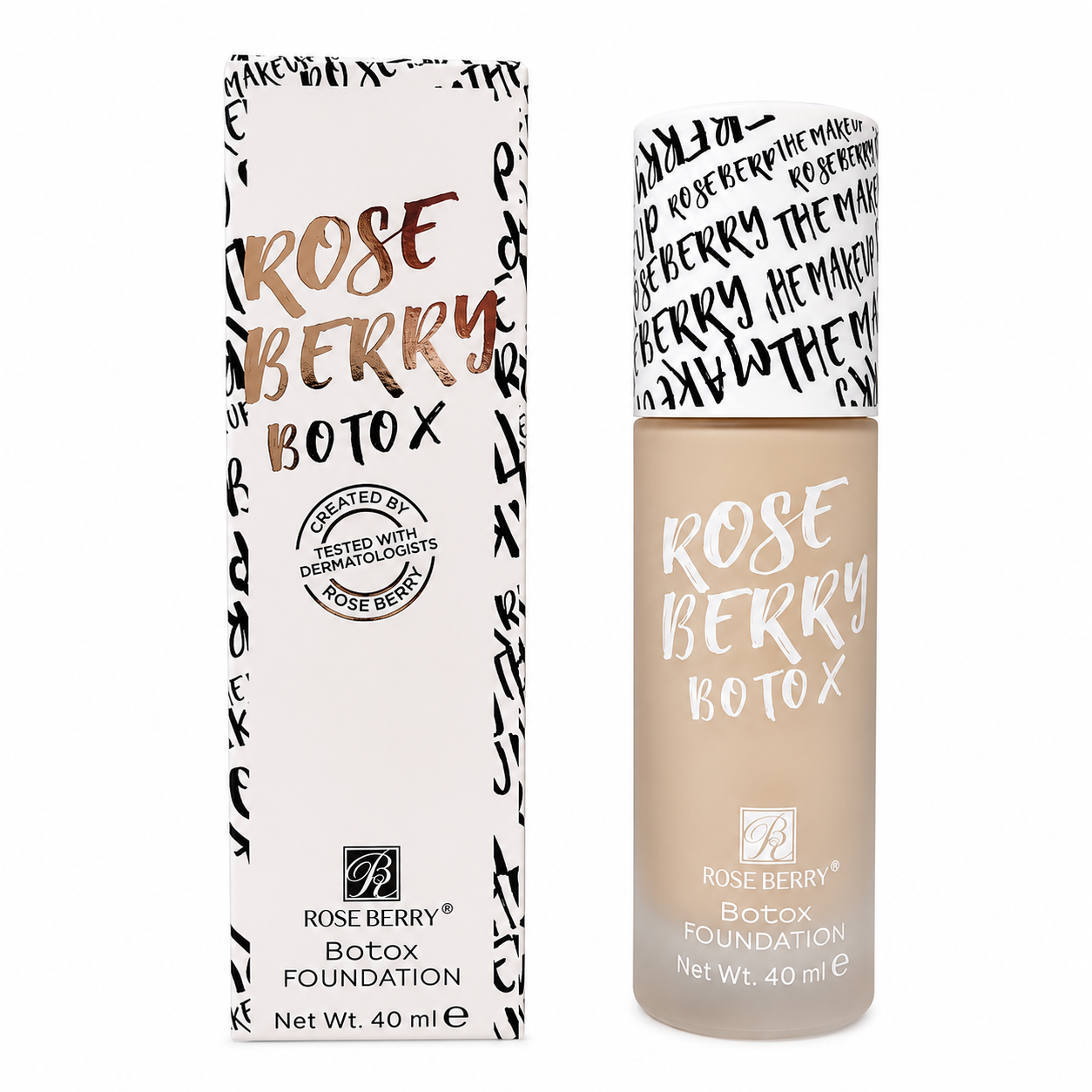 Rose Berry Foundation Waterproof 24H Long Lasting 40ml