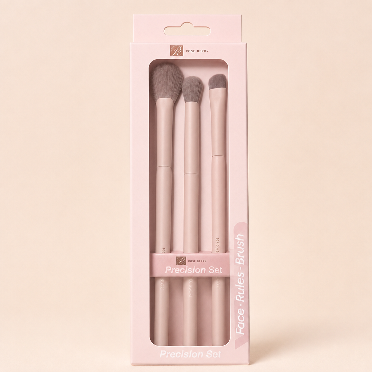 Rose Berry Makeup Brush Precicion Set
