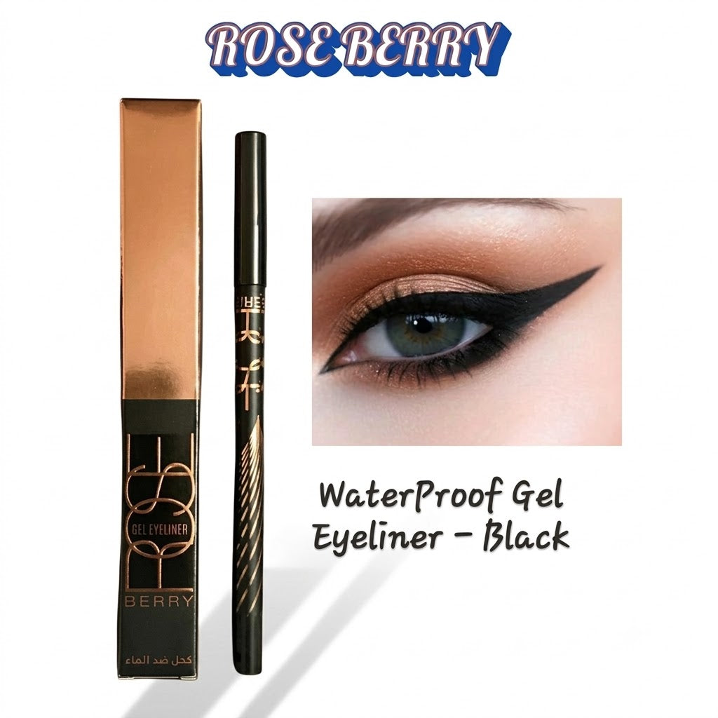 Rose Berry Waterproof and Smudge Proof Gel Eyeliner Black