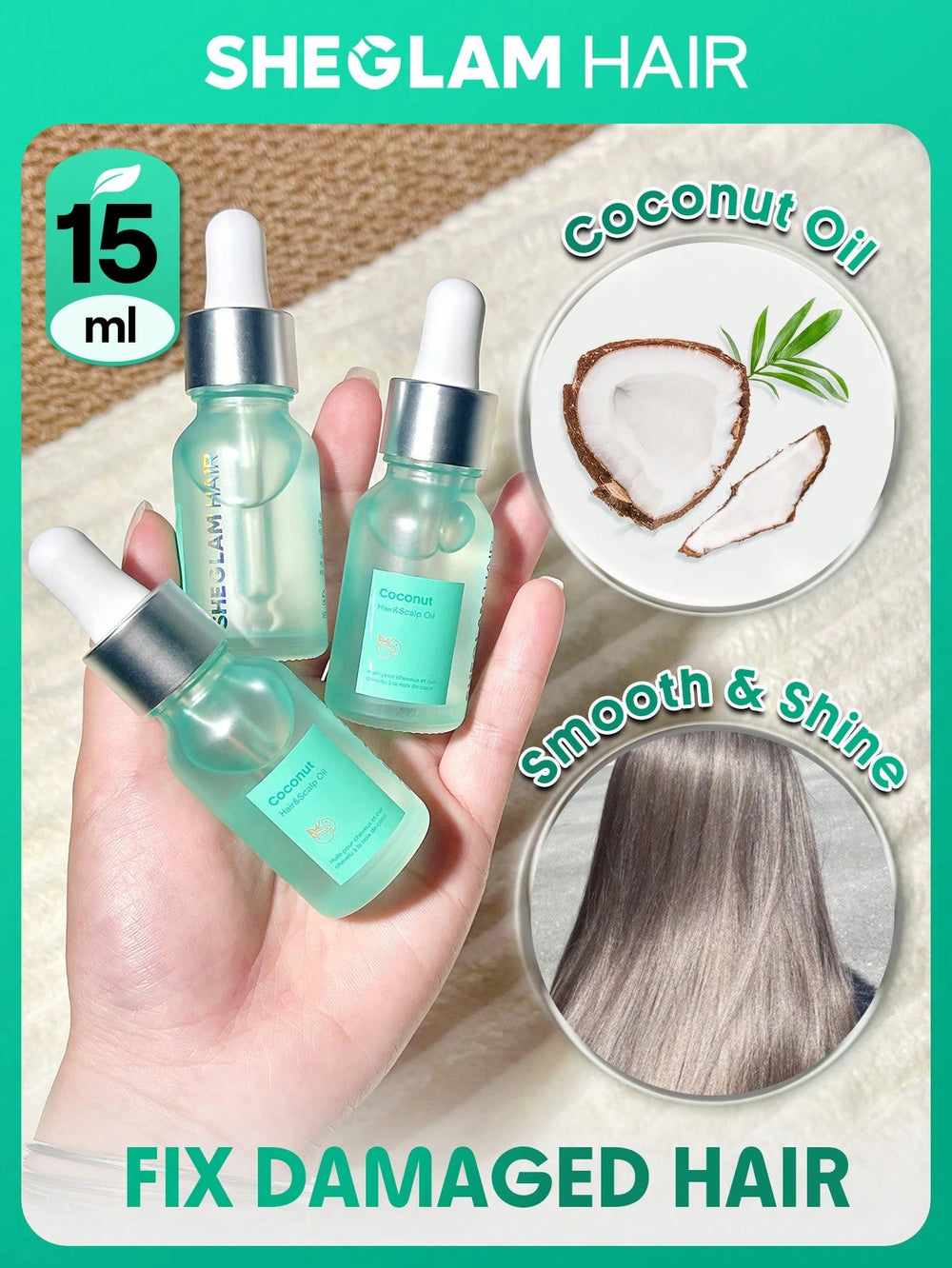 SHEGLAM HAIR Ginger Hair and Scalp Oil 15ml