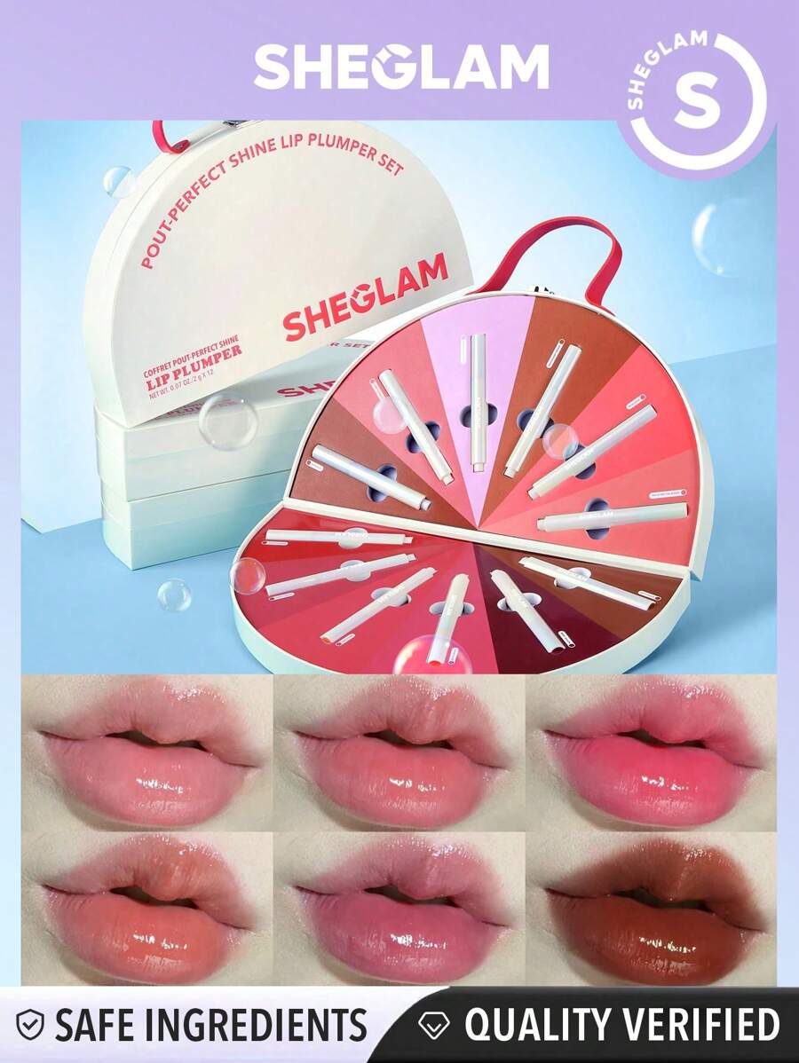 SHEGLAM Pout-Perfect Shine Lip Plumper Set 12 Pcs