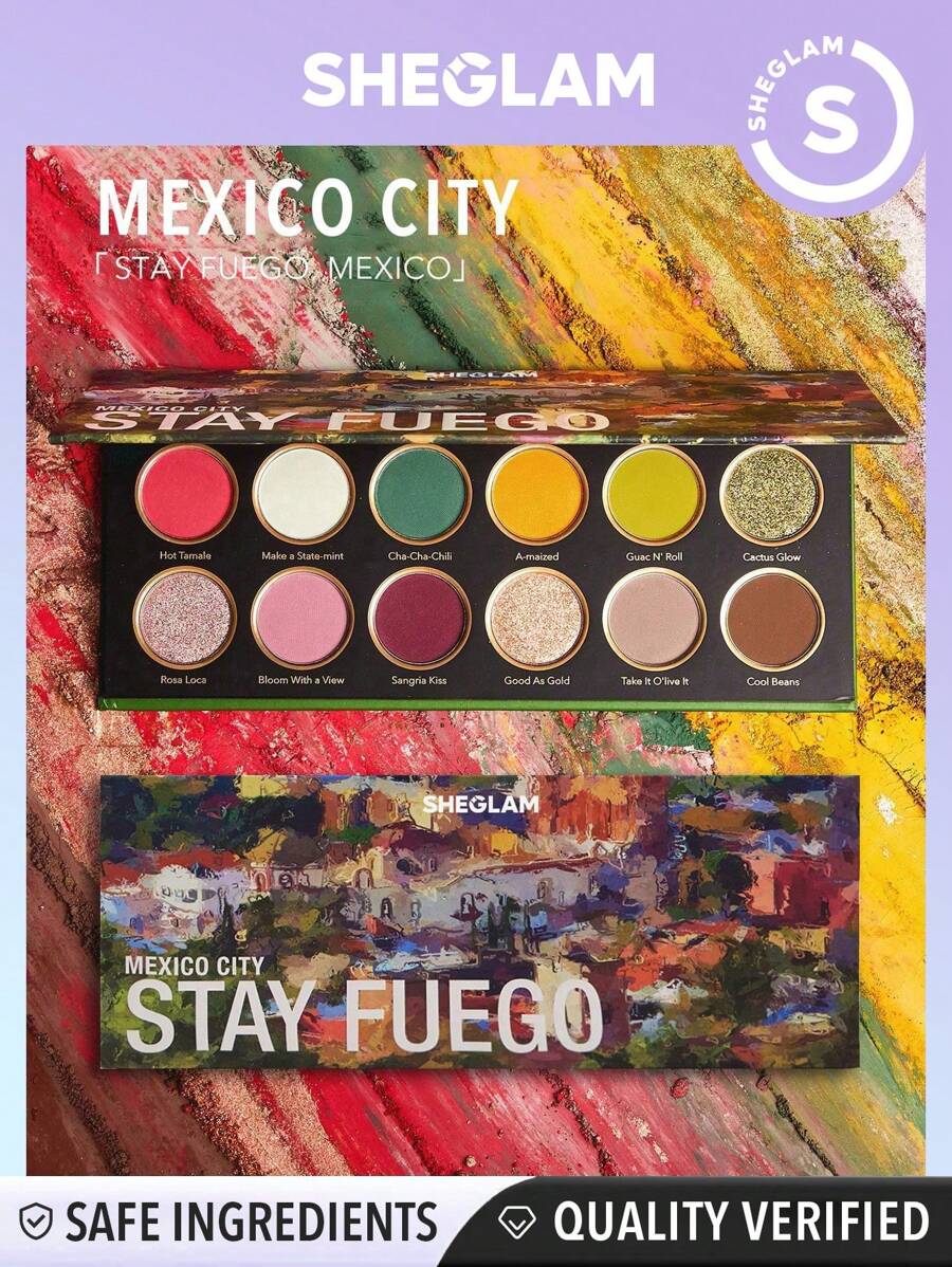 SHEGLAM Stay Fuego Mexico Palette Eyeshadow 12-Clolor Shimmer