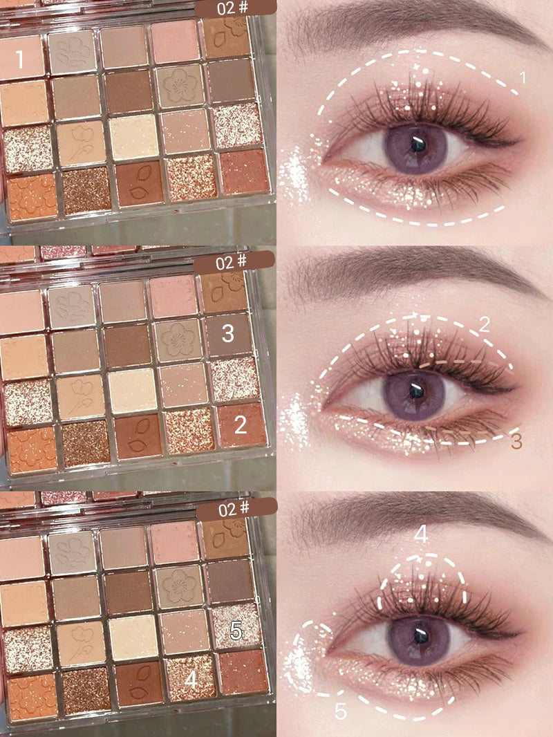 Shein DIKALU 20-Color Eyeshadow Palette 055-2