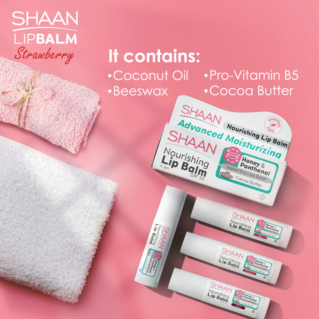 Shaan Nourishing lip balm Strawberry spf30