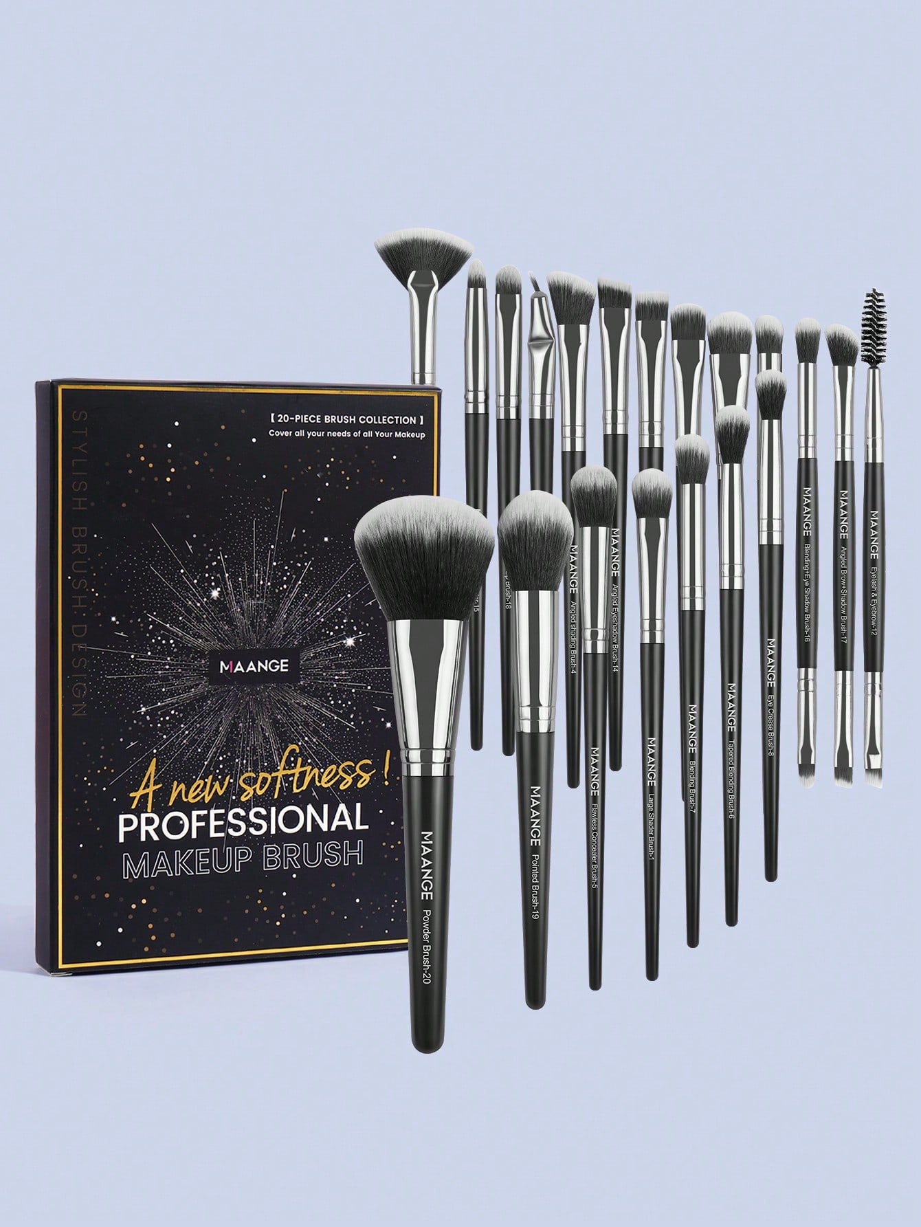 SheIn 20-Piece Professional Makeup Brush Set from Maange