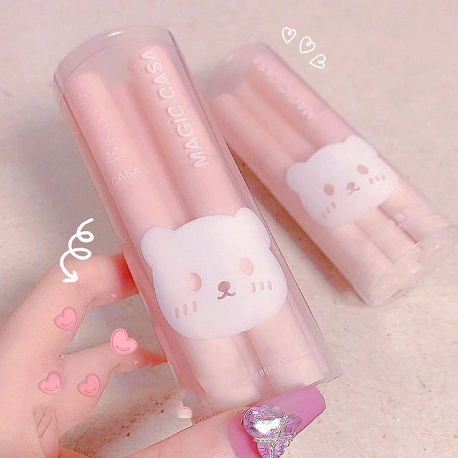 SheIn Magic Casa Bear Print Lip Gloss Liquid Lipstick Set 6