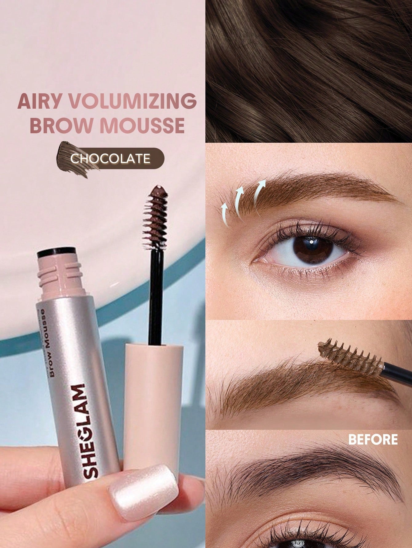 Sheglam Airy Tinted Volumizing Brow Mousse