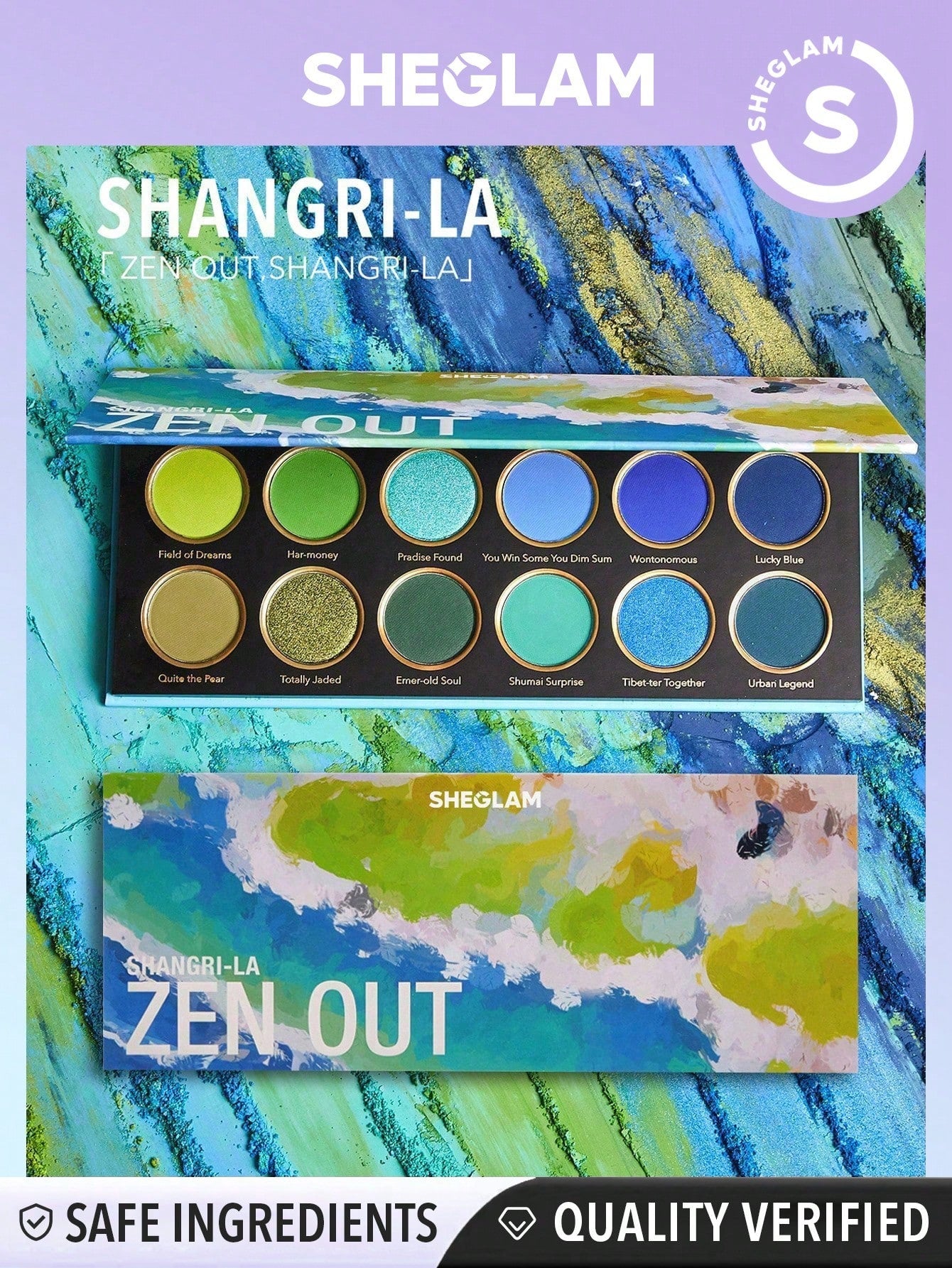 Sheglam Eyeshadow Palette Zen Out Shangril 12 Colors