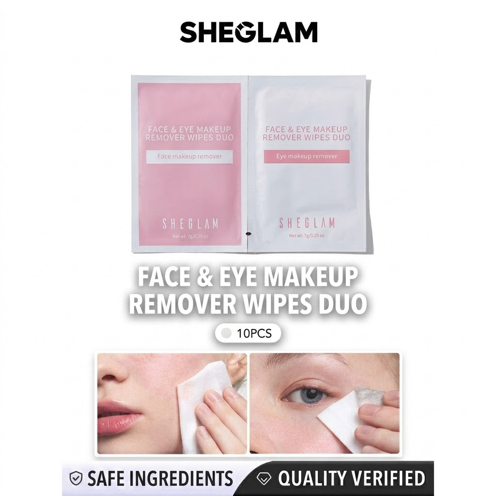 Sheglam Face And Eye Makeup Remover Wipes 10 Pcs