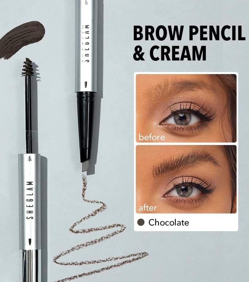 Sheglam Fill me in 2 in 1 eyebrow pencil and cream-chocolate