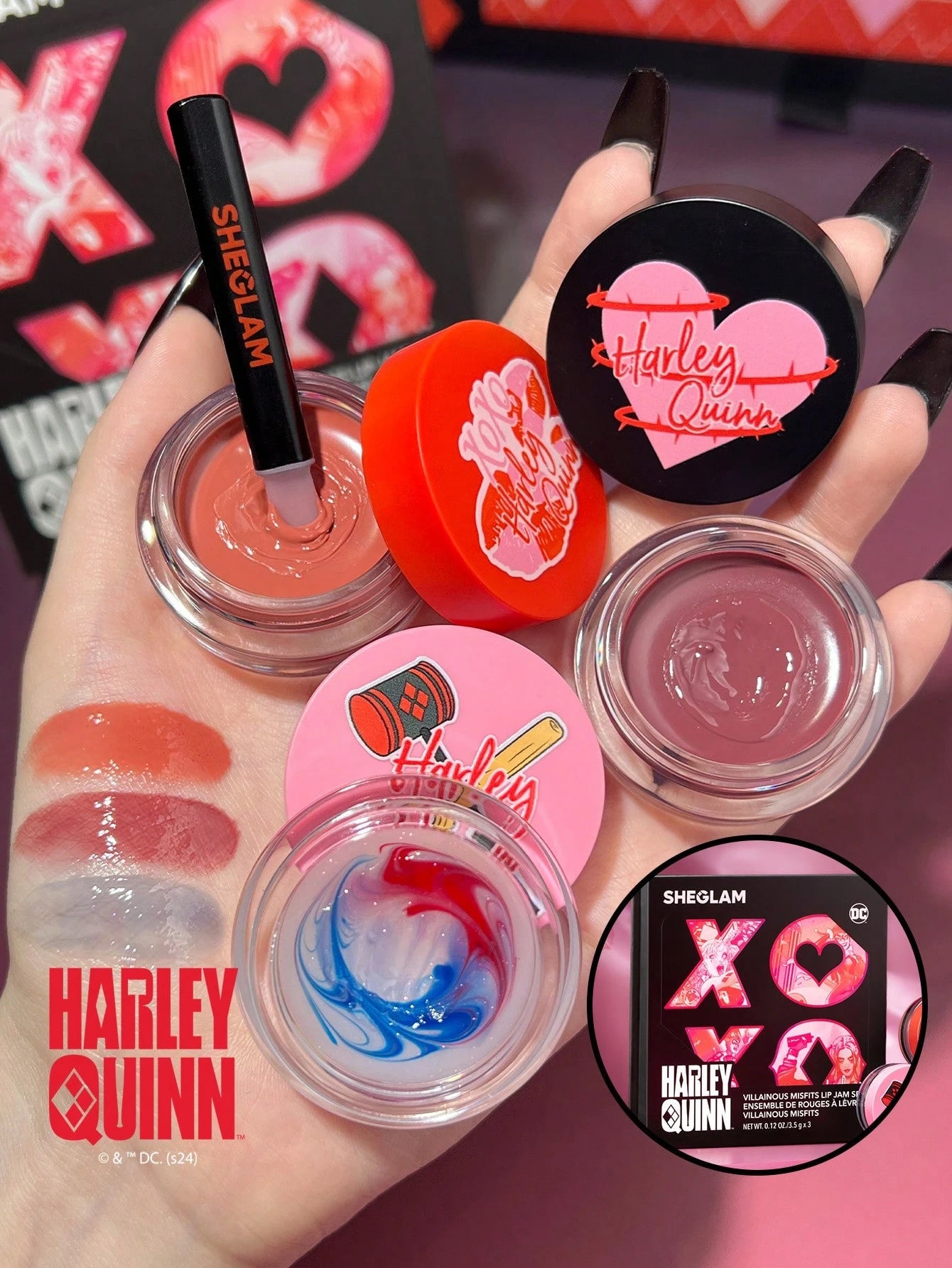 Sheglam Harley Quinn X SHEGLAM Villainous Misfits Lip Jam Set