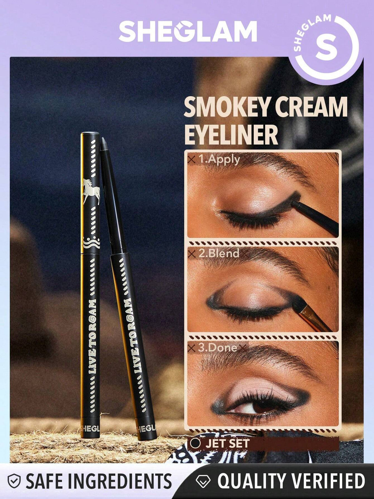 Sheglam Matte Eyeliner Cream Leave to Room Get Going